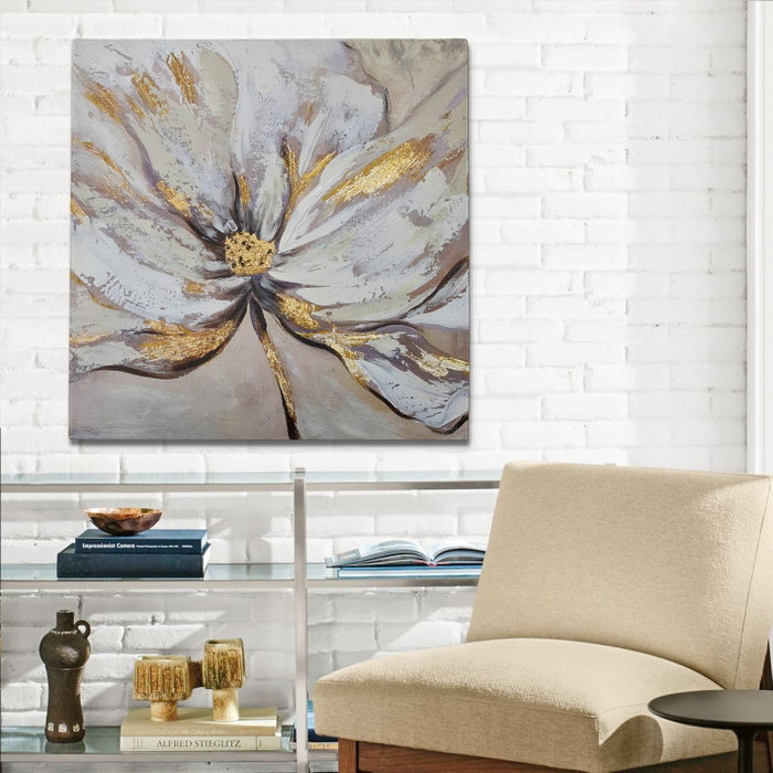 Wallity Cuadro Decorativo Pintura al Óleo Multicolor 70 x 70 cm